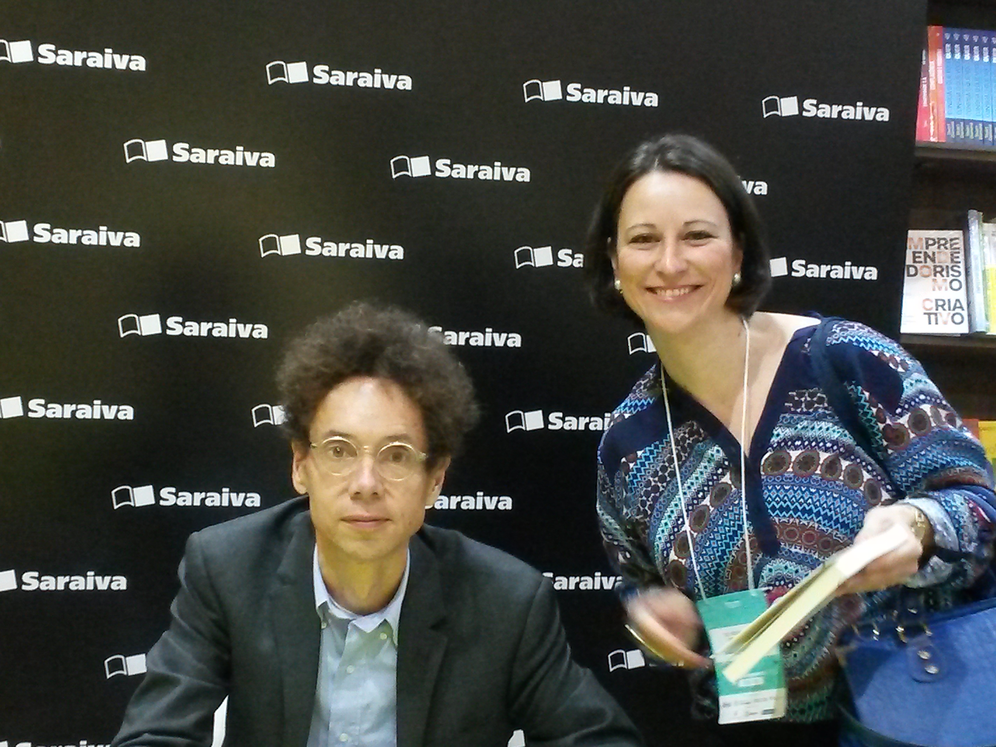 Tuly Rocha com Malcolm Gladwell